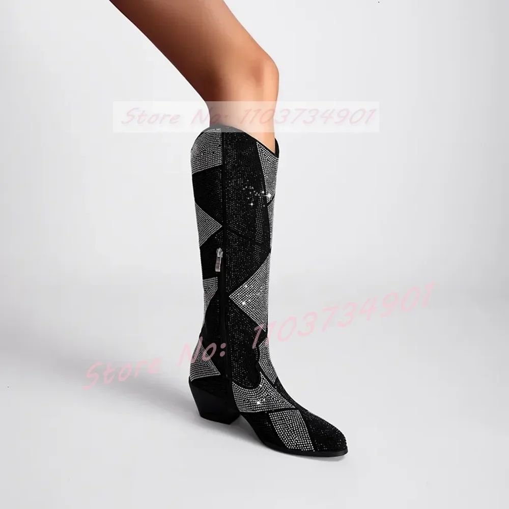 Роскошные сапоги с шипами и кристаллами, женские разноцветные блестящие сапоги до колена с острым носком, сапоги на среднем каблуке, женская пикантная обувь в уличном стиле
Роскошные сапоги с шипами и кристаллами, женские разноцветные блестящие сапоги до колена с острым носком, сапоги на среднем каблуке, женская пикантная обувь в уличном стиле