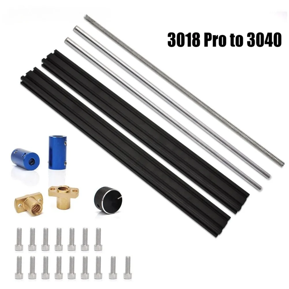 CNC 3018 Y Axis Extension Upgrade Kit 3040 T-Slot Aluminum Extension Compatible with CNC 3018 Pro DIY Engraving Milling Machine
CNC 3018 Y Axis Extension Upgrade Kit 3040 T-Slot Aluminum Extension Compatible with CNC 3018 Pro DIY Engraving Milling Machine