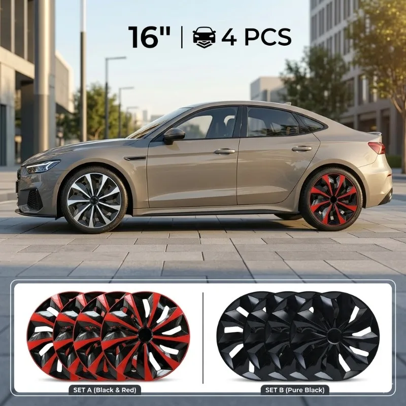 16 Inch Wheel Covers Hubcaps Car Universal Rim Skin Caps Auto Vehicle Styling Accessories Replaces Refit Protectors Full 4PC
16 Inch Wheel Covers Hubcaps Car Universal Rim Skin Caps Auto Vehicle Styling Accessories Replaces Refit Protectors Full 4PC