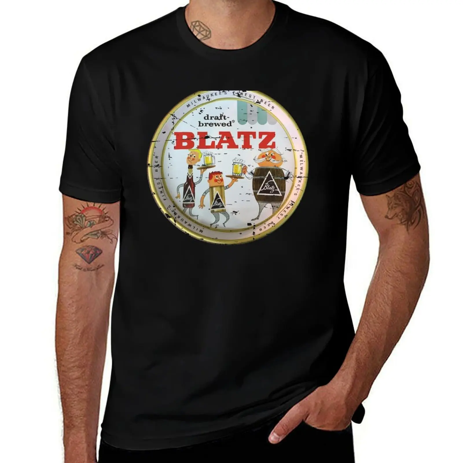 Retro Blatz Beer Tray Art T-Shirt Sport Basic Moisture Wicking Tee
Retro Blatz Beer Tray Art T-Shirt Sport Basic Moisture Wicking Tee