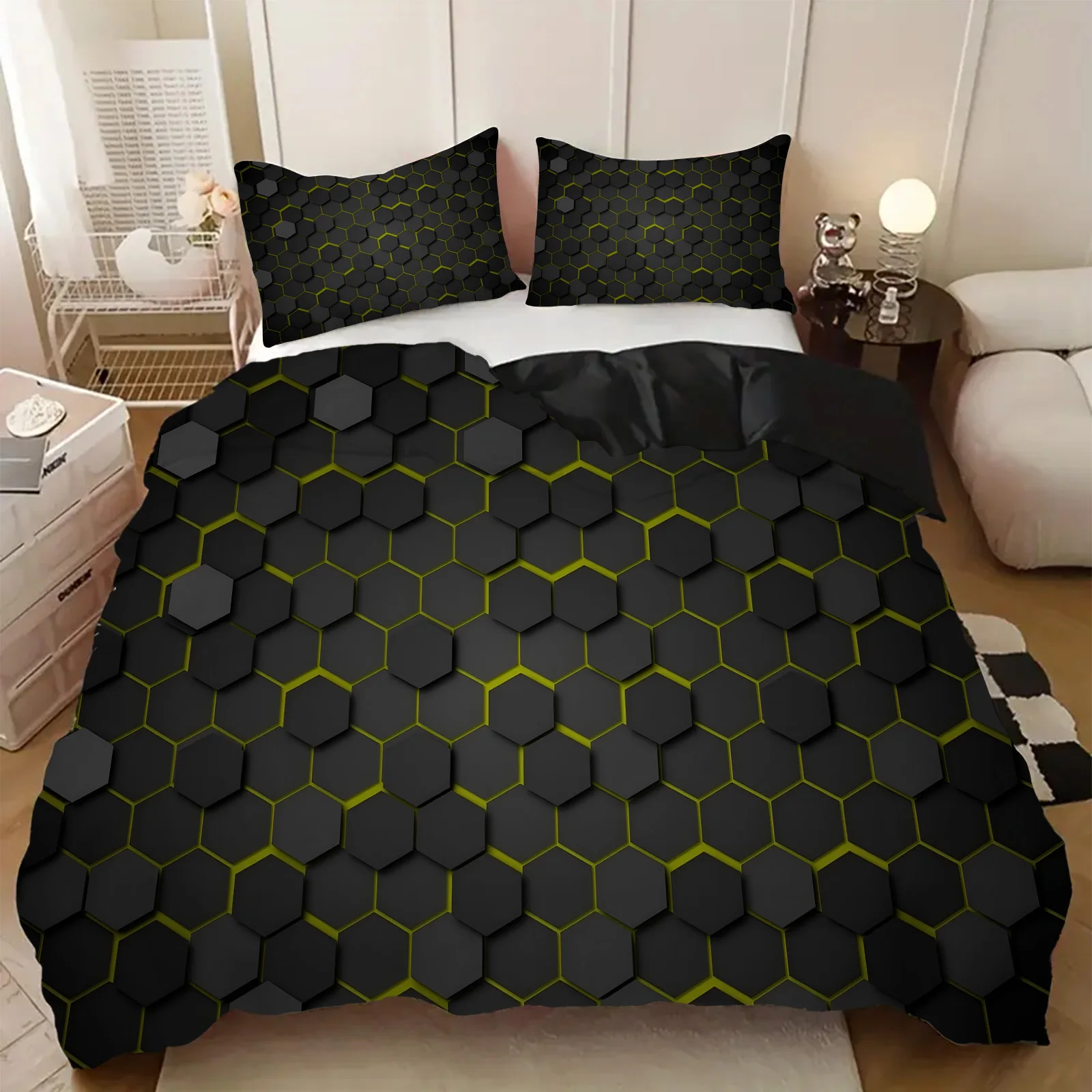 Cyberpunk Laser 3D Visual Effects Printing Quilt Cover Set Cool Technology Style Bedding Cover Polyester Comfortable Duvet Cover
Cyberpunk Laser 3D Visual Effects Printing Quilt Cover Set Cool Technology Style Bedding Cover Polyester Comfortable Duvet Cover