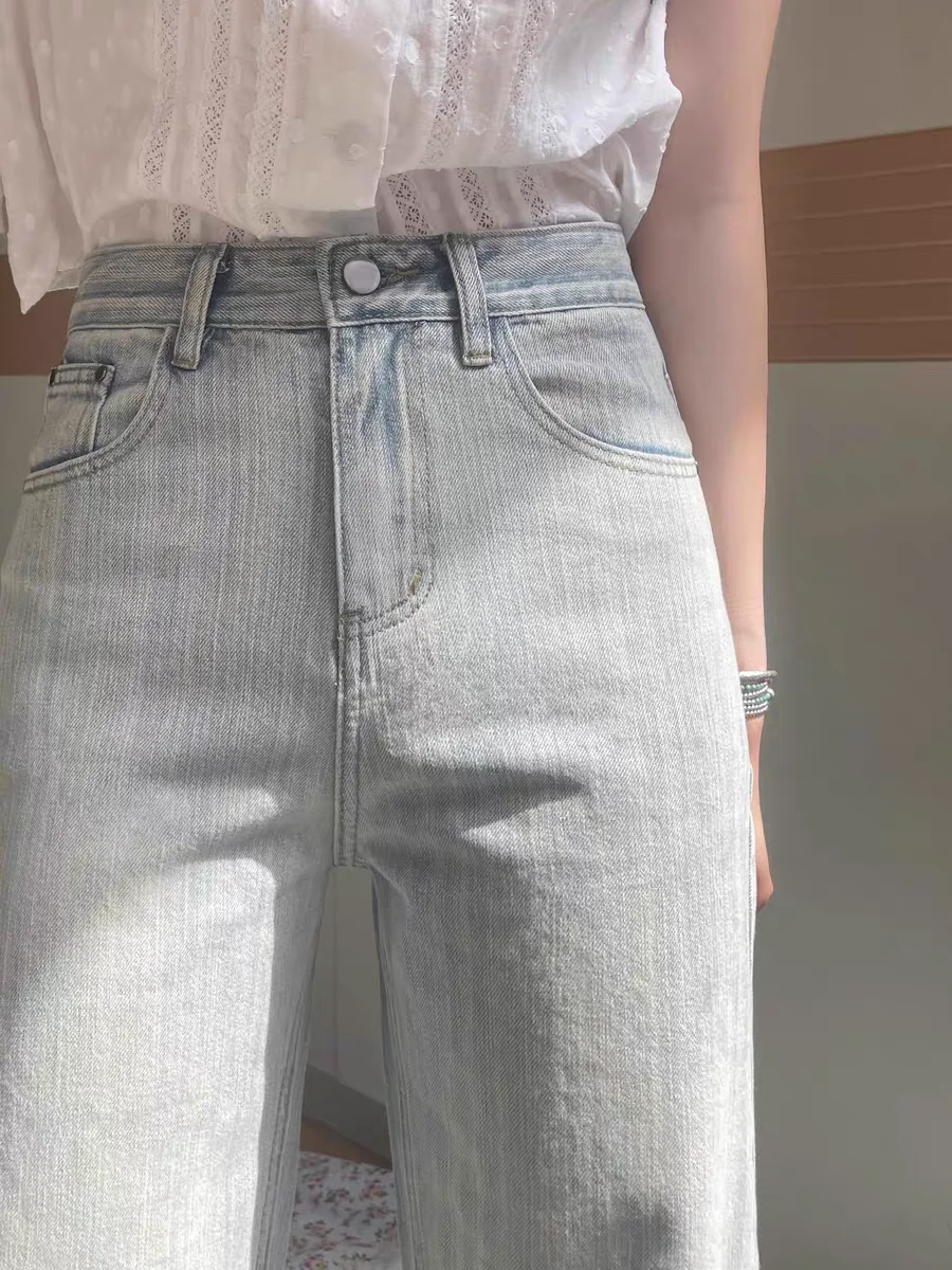 High Waist Straight Leg Jeans Women's Spring Summer plus Size Slimming Light Color Versatile Narrow Version Wide Leg Pants
High Waist Straight Leg Jeans Women's Spring Summer plus Size Slimming Light Color Versatile Narrow Version Wide Leg Pants