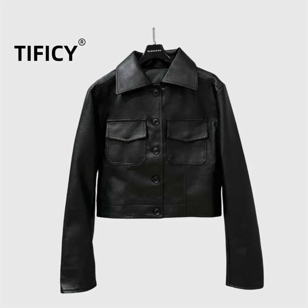 Dark RO Fashionable High Street Style Black Leather Jacket Women Loose Versatile High-end Slimming Short Leather Jacket
Dark RO Fashionable High Street Style Black Leather Jacket Women Loose Versatile High-end Slimming Short Leather Jacket
