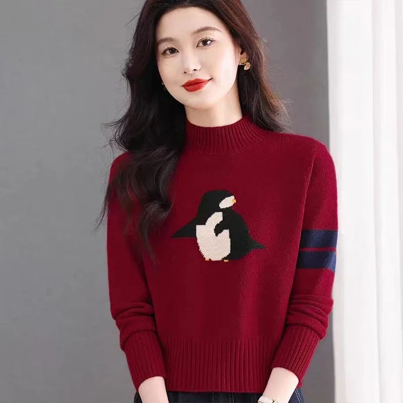 Женская одежда, модный вязаный пуловер с мультяшной вышивкой, осень-зима, новый повседневный универсальный шерстяной свитер, женский топ Y2k
Женская одежда, модный вязаный пуловер с мультяшной вышивкой, осень-зима, новый повседневный универсальный шерстяной свитер, женский топ Y2k
