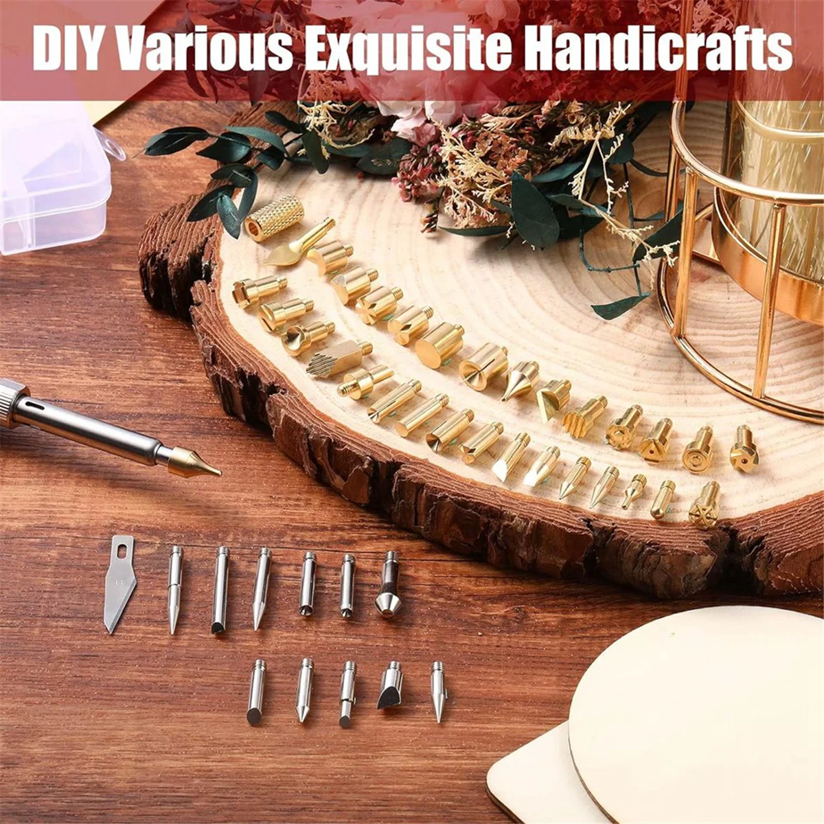 A32P_43 Pieces Wood Burning Tip Set Wood Burning Tip Wood Burning Tips Template for DIY Embossing and Carving Crafts
A32P_43 Pieces Wood Burning Tip Set Wood Burning Tip Wood Burning Tips Template for DIY Embossing and Carving Crafts