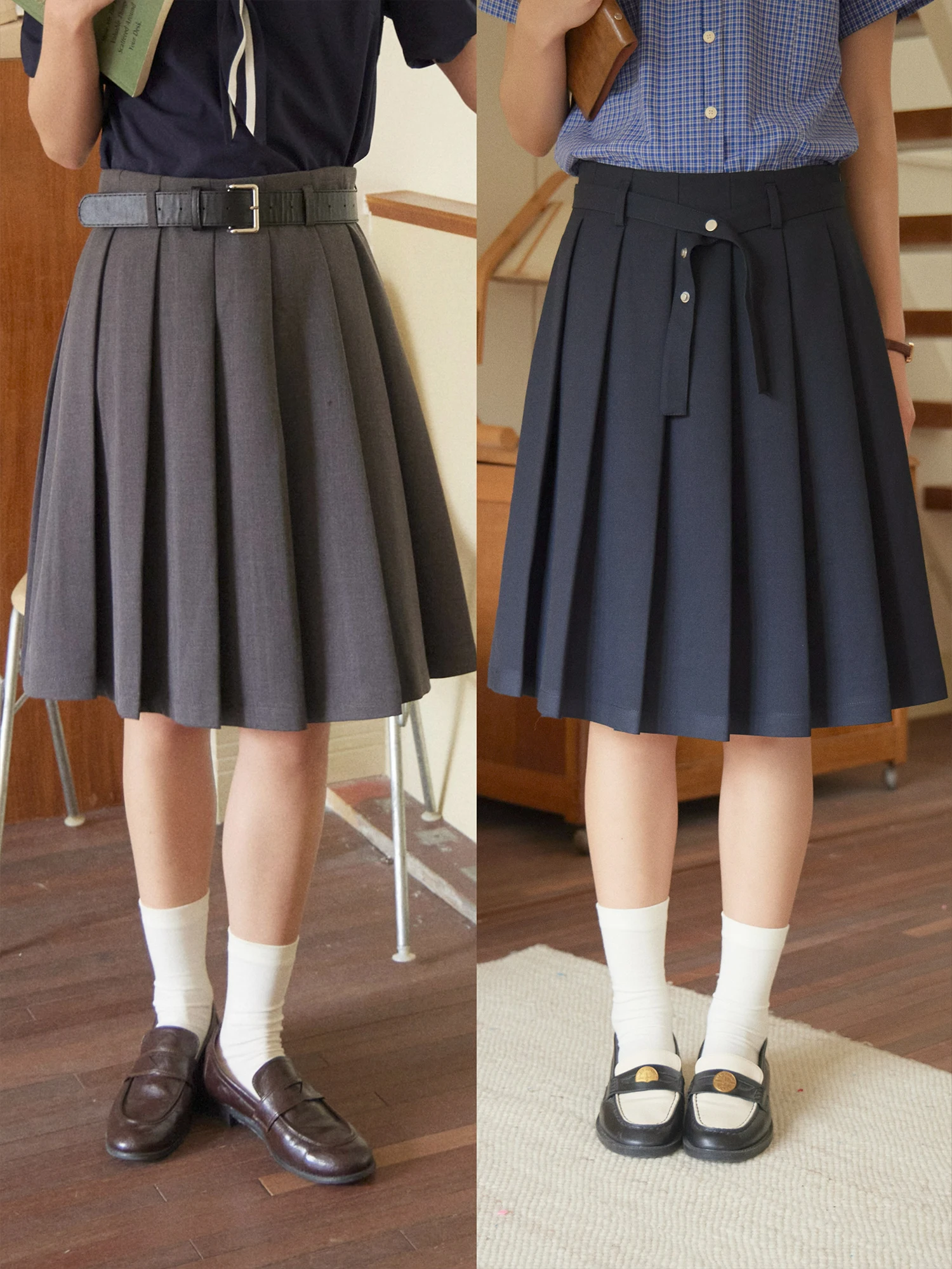 Sullenger High Waist Pleated Skirt Women's Summer Casual Detachable Belt Button Half Skirt Stylish Slimming French Style
Sullenger High Waist Pleated Skirt Women's Summer Casual Detachable Belt Button Half Skirt Stylish Slimming French Style
