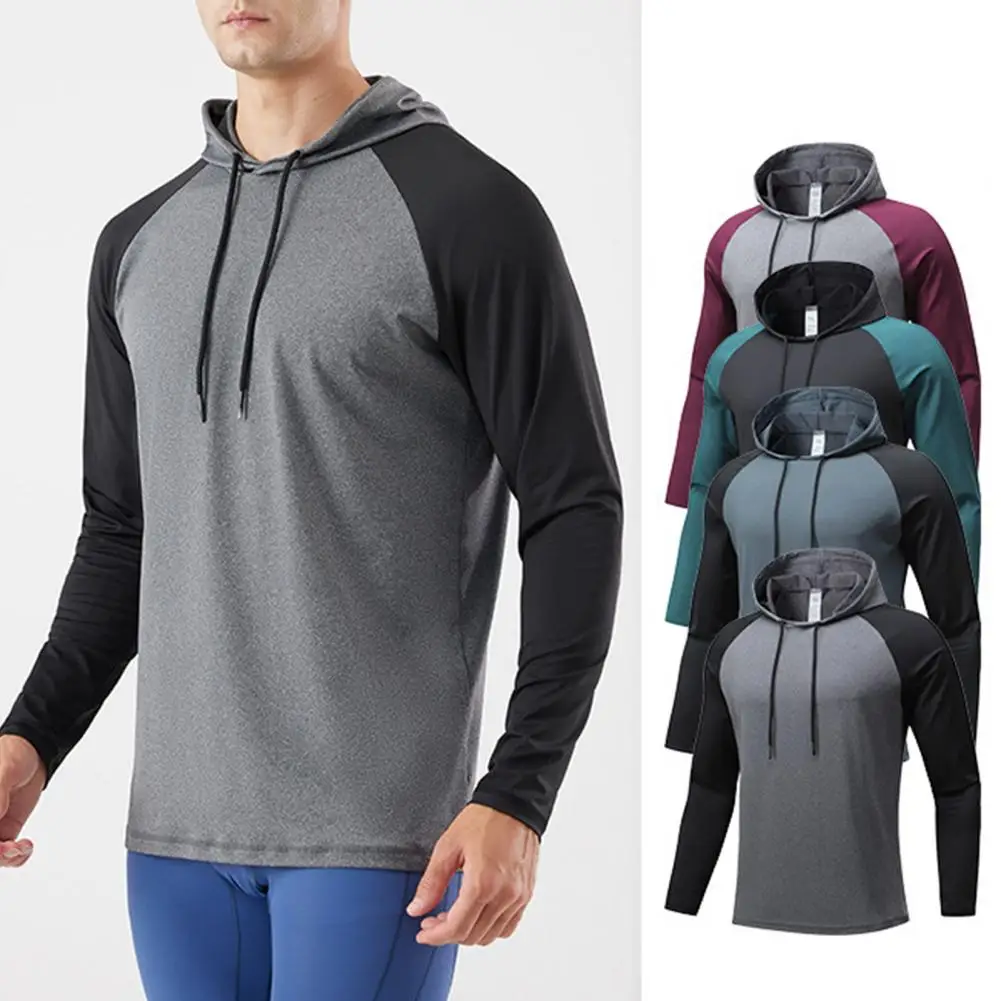 Men Activewear Top Men's Spring Hoodie with Drawstring Color Matching Long Sleeve Quick Dry Sweat Absorption Soft for Active
Men Activewear Top Men's Spring Hoodie with Drawstring Color Matching Long Sleeve Quick Dry Sweat Absorption Soft for Active