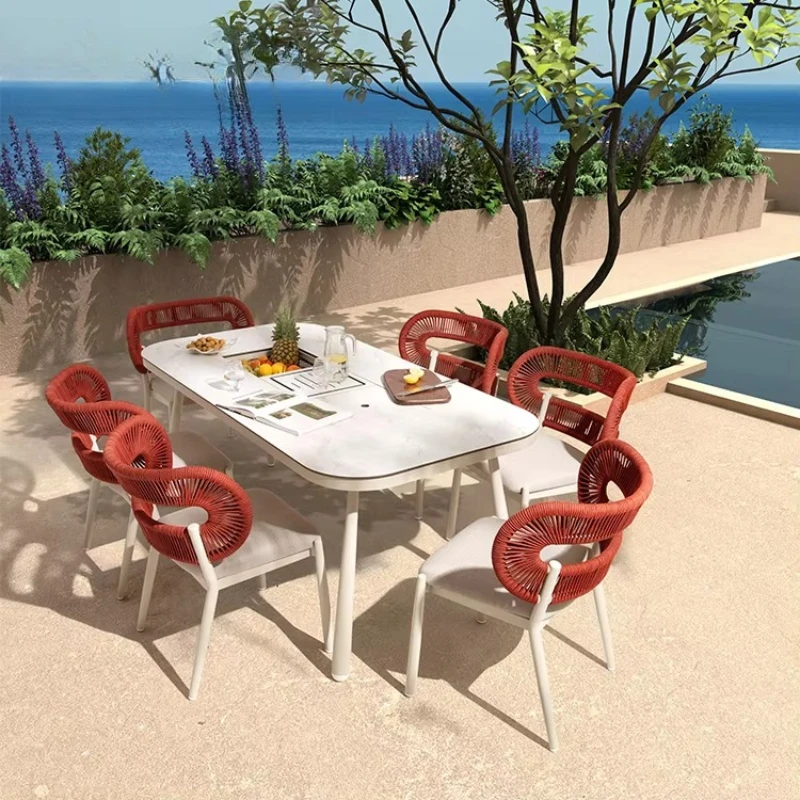 Elegant Outdoor Metal Terrace Coffee Waterproof Garden Dining Outdoor Table and Chair Set
Elegant Outdoor Metal Terrace Coffee Waterproof Garden Dining Outdoor Table and Chair Set
