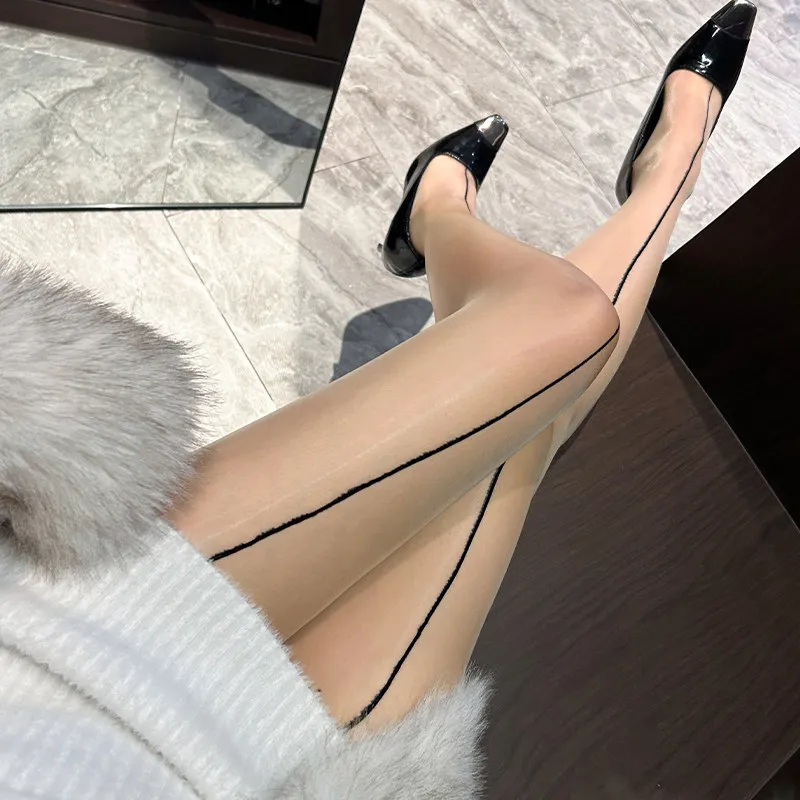 Women See Through Oil Shiny Pantyhose Back Seam Vertical Stripe Crotchless Nude Tights Night Club Summer Thin Sheer Hosiery
Women See Through Oil Shiny Pantyhose Back Seam Vertical Stripe Crotchless Nude Tights Night Club Summer Thin Sheer Hosiery