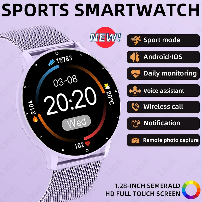 LIGE Waterproof Women Smart Band Watch Real-time Weather Forecast Men Watches Sports Ladies Smart Watch For Women Android IOS
LIGE Waterproof Women Smart Band Watch Real-time Weather Forecast Men Watches Sports Ladies Smart Watch For Women Android IOS