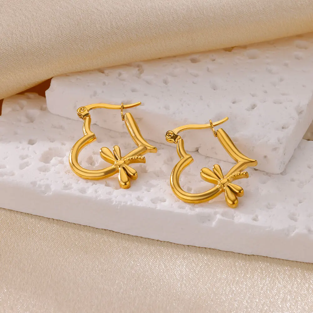 Vintage Shell Earrings For Women Gold Color C-shaped Starfish Butterfly Stainless Steel Earring Femme Christmas Wedding Jewelry
Vintage Shell Earrings For Women Gold Color C-shaped Starfish Butterfly Stainless Steel Earring Femme Christmas Wedding Jewelry