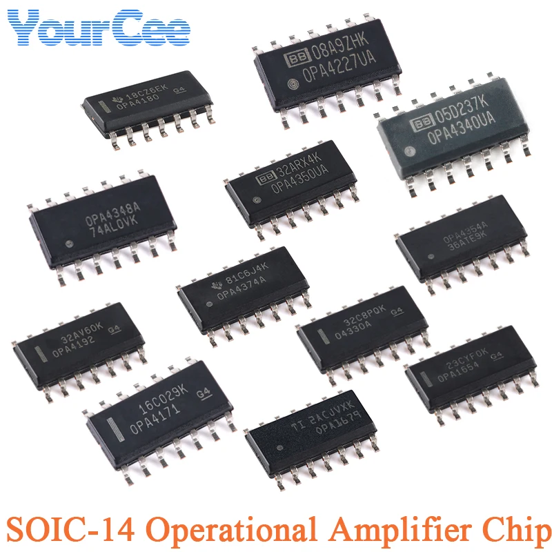 SOIC-14 OPA4180IDR OPA4374AIDR OPA4354AIDR OPA4348AIDR OPA4350UA OPA4227UA OPA4340UA/2K5 Чип операционного усилителя
SOIC-14 OPA4180IDR OPA4374AIDR OPA4354AIDR OPA4348AIDR OPA4350UA OPA4227UA OPA4340UA/2K5 Чип операционного усилителя