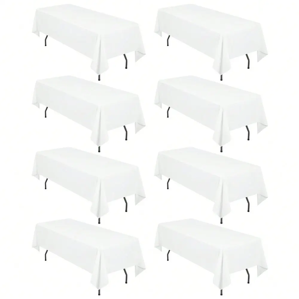 8 Pack 60x102 Inch Polyester Rectangular Tablecloth Washable Stain Resistant Table Cover For 6FT Table Wedding Kitchen Party
8 Pack 60x102 Inch Polyester Rectangular Tablecloth Washable Stain Resistant Table Cover For 6FT Table Wedding Kitchen Party