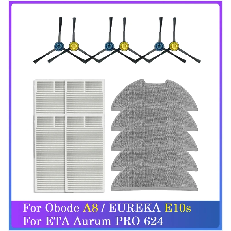 Ткань для швабры с боковой щеткой для Obode A8/EUREKA E10s/ETA Aurum PRO 624, аксессуары для подметального робота-пылесоса
Ткань для швабры с боковой щеткой для Obode A8/EUREKA E10s/ETA Aurum PRO 624, аксессуары для подметального робота-пылесоса