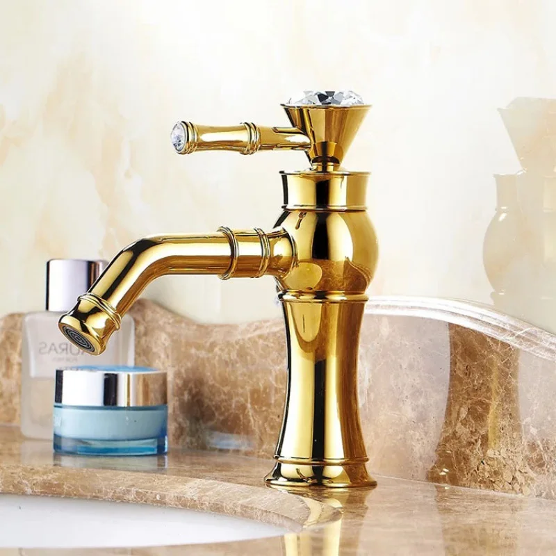 Faucet Golden Painted Copper Basin Hot and Cold Single Hole Creative Above Counter Basin Wash Basin Wash Basin Faucet Water Tap
Faucet Golden Painted Copper Basin Hot and Cold Single Hole Creative Above Counter Basin Wash Basin Wash Basin Faucet Water Tap