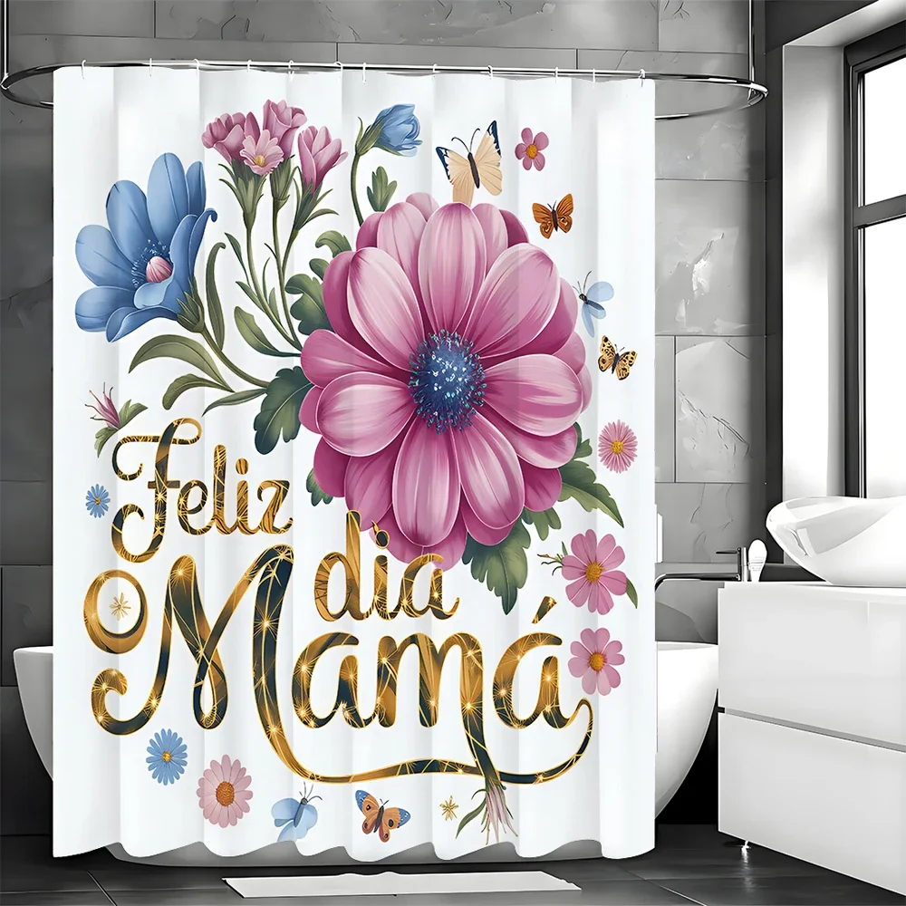 Happy Mother's Day Colorful Floral Botanical Shower Curtain, Bathroom Decorative Shower Curtain, Waterproof Shower Curtain with
Happy Mother's Day Colorful Floral Botanical Shower Curtain, Bathroom Decorative Shower Curtain, Waterproof Shower Curtain with
