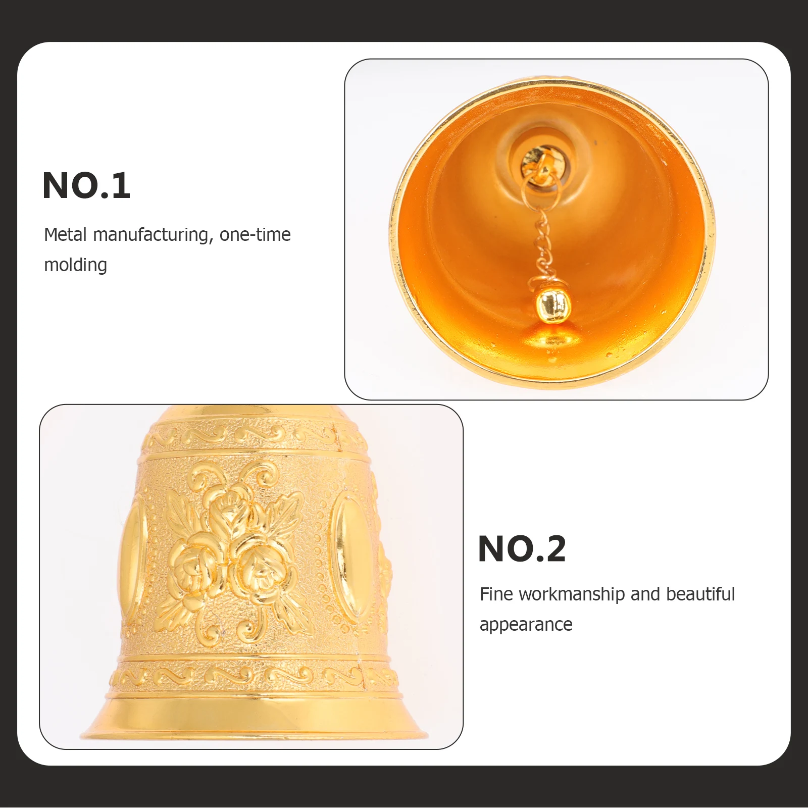 Premium Metal Retro Bell Lightweight Hand Bell for Restaurant Hotel Kitchen Bar Clear Sound Decoration
Premium Metal Retro Bell Lightweight Hand Bell for Restaurant Hotel Kitchen Bar Clear Sound Decoration