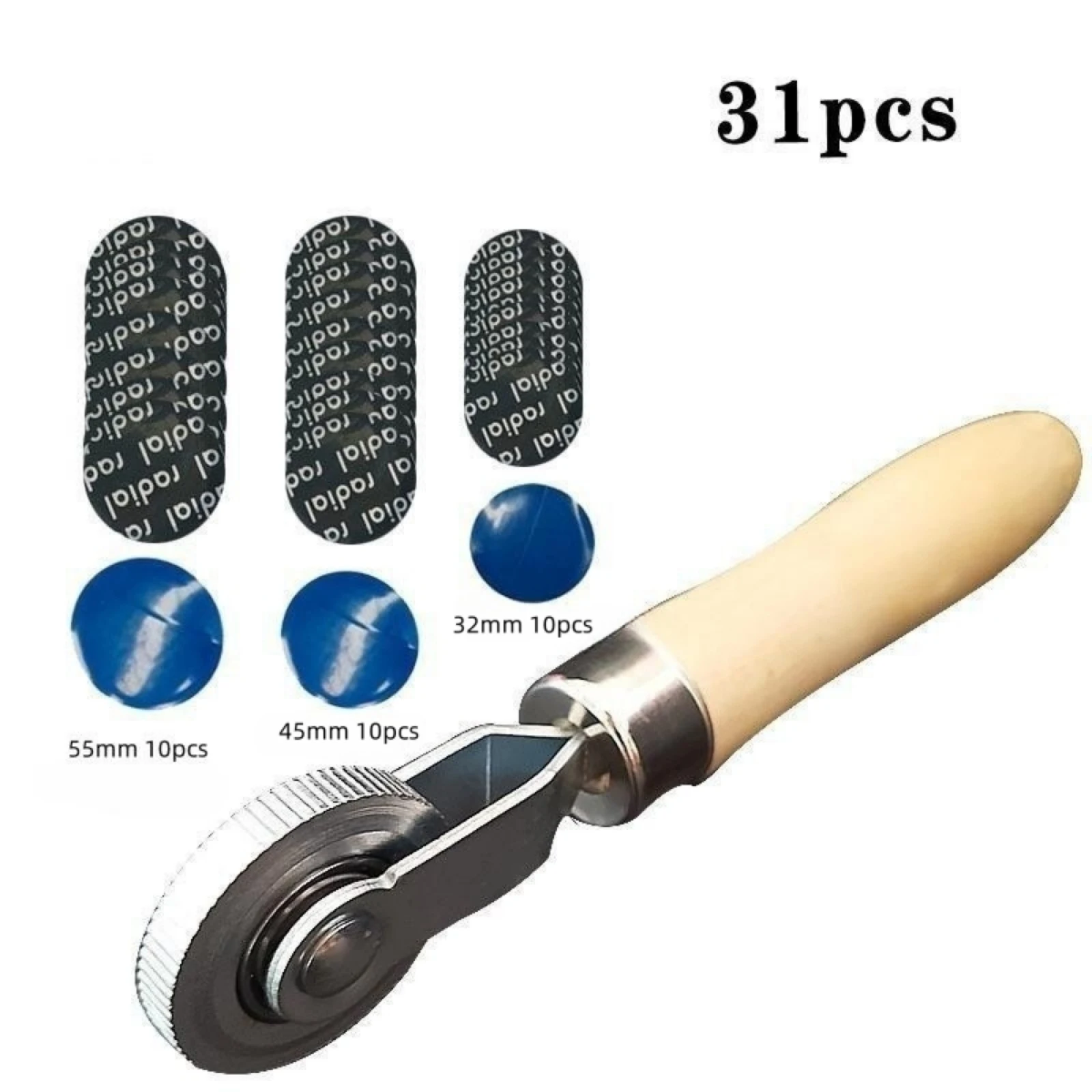 31pcs 1.3/1.8/2.2 Inch Strong Adhesion Round Tire Patch For Car Tires Bike Tire Tubes Motorcycle Tyres Repair Tools
31pcs 1.3/1.8/2.2 Inch Strong Adhesion Round Tire Patch For Car Tires Bike Tire Tubes Motorcycle Tyres Repair Tools