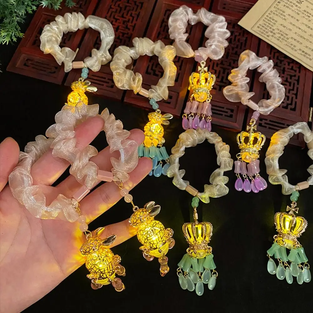 Elegant Chinese Ancient Style Lantern Luminous Hair Rope Rabbit Crown Children Hair Ring New Year Elastic Hair Band Women
Elegant Chinese Ancient Style Lantern Luminous Hair Rope Rabbit Crown Children Hair Ring New Year Elastic Hair Band Women