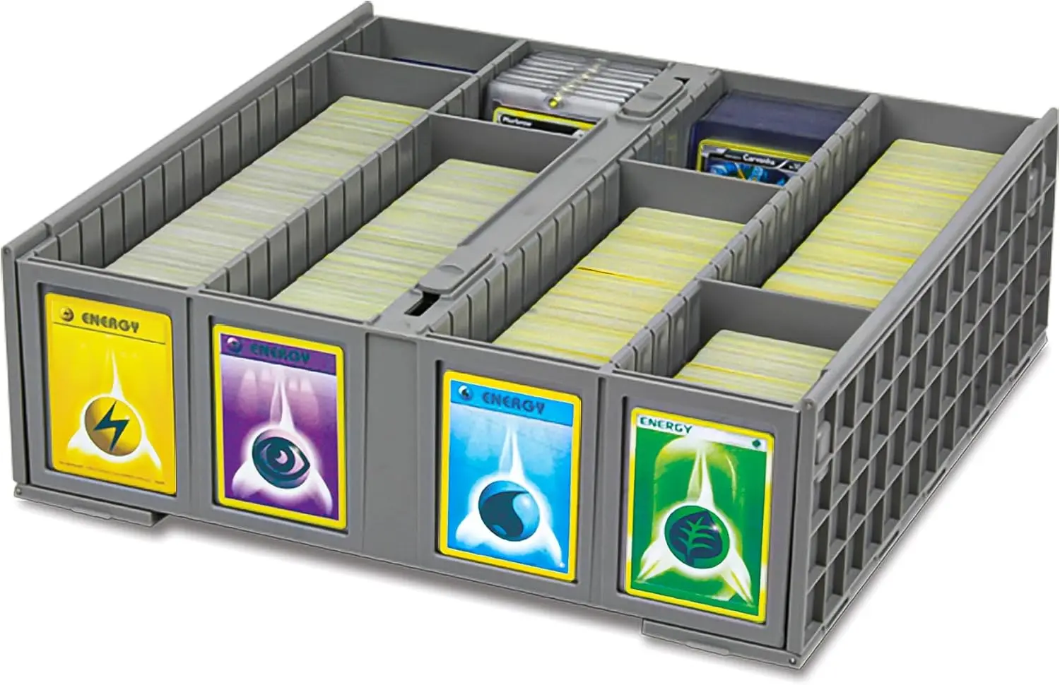 Collectible Card Bin - Gray, Holds 3200 Cards, 4 Partitions, Durable Plastic, Stackable Trading Card Storage for Pokemon MTG
Collectible Card Bin - Gray, Holds 3200 Cards, 4 Partitions, Durable Plastic, Stackable Trading Card Storage for Pokemon MTG