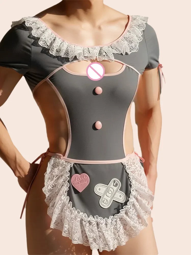 Male servants' exclusive sexy porno lingerie lace apron crotchless bodysuit role-playing costumes uniform Neck Ring Accessories
Male servants' exclusive sexy porno lingerie lace apron crotchless bodysuit role-playing costumes uniform Neck Ring Accessories