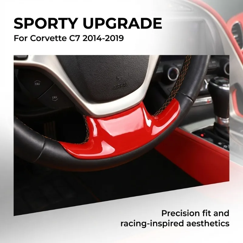 For Chevrolet Corvette C7 14-19 ABS Carbon Fiber Car Steering Wheel Cover Trim Sticker Car Interior Accessories
For Chevrolet Corvette C7 14-19 ABS Carbon Fiber Car Steering Wheel Cover Trim Sticker Car Interior Accessories