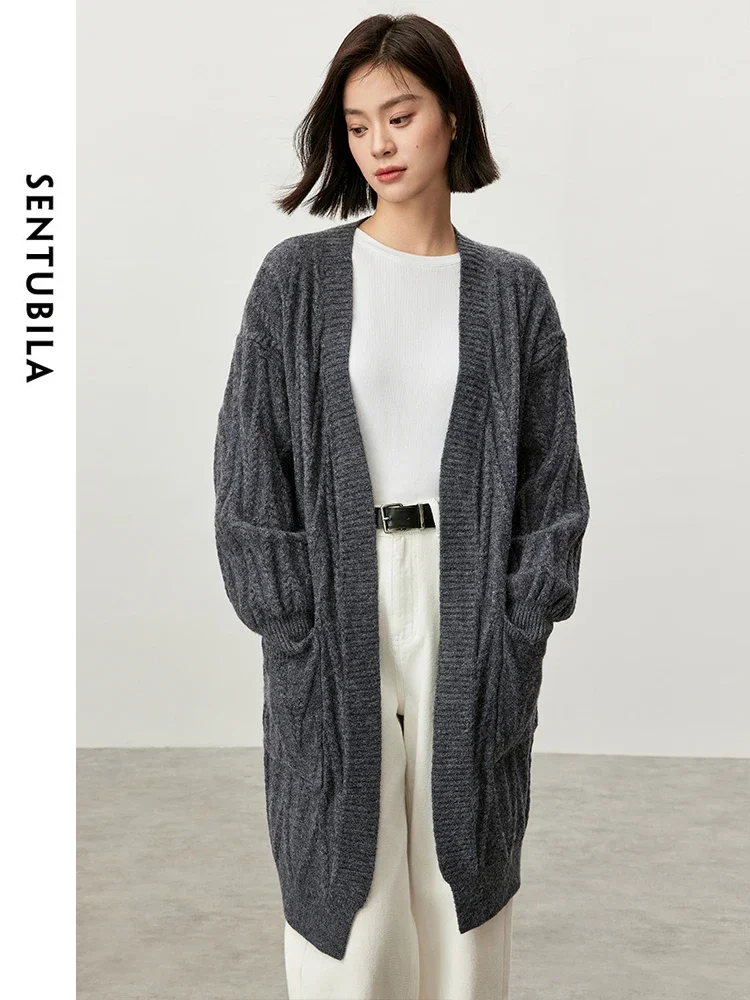 SENTUBILA Casual Loose Knitted Cardigan for Women 2025 Spring Warm V Neck Long Sleeve Elegant Comfort Women Outwear W44W57202
SENTUBILA Casual Loose Knitted Cardigan for Women 2025 Spring Warm V Neck Long Sleeve Elegant Comfort Women Outwear W44W57202
