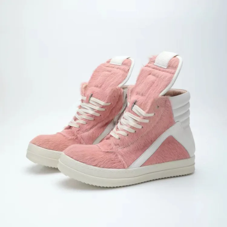 Модная мужская повседневная обувь, женские кроссовки из меховой кожи с перевернутым треугольником, розовые однотонные мужские кроссовки на шнуровке
Модная мужская повседневная обувь, женские кроссовки из меховой кожи с перевернутым треугольником, розовые однотонные мужские кроссовки на шнуровке