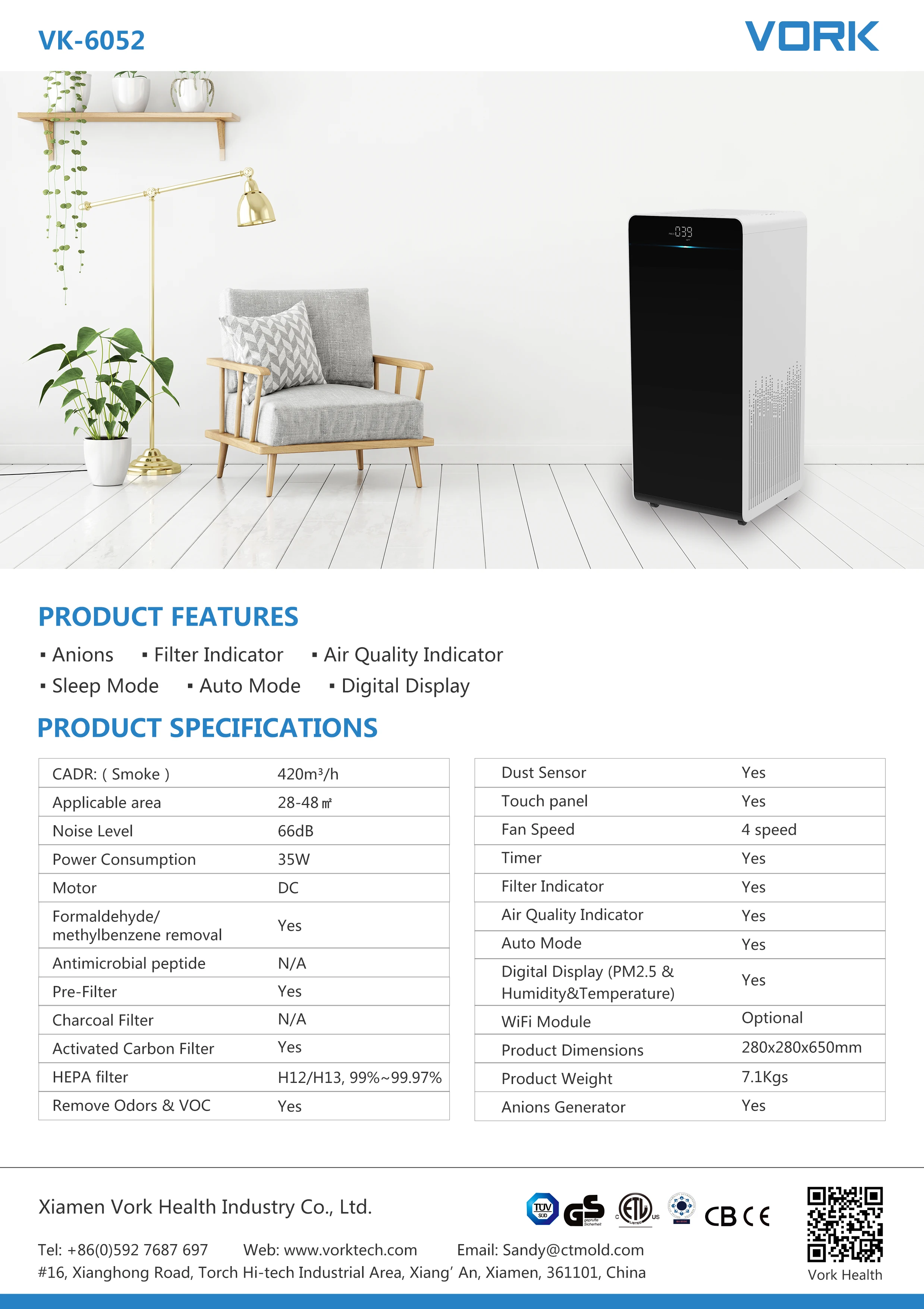 Wifi Hepa Carbon Air Purifier for Smoking Room Air Purifier CADR 420 M3/h Vork Air Purifier
Wifi Hepa Carbon Air Purifier for Smoking Room Air Purifier CADR 420 M3/h Vork Air Purifier