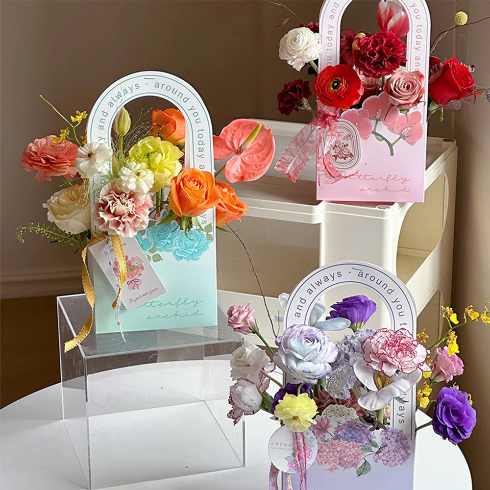 Durable Paper Flower Wrapping Box Valentine's Day Simple Gift Packaging Bag Flower Arrangement Birthday Bouquet Wrapping Handbag
Durable Paper Flower Wrapping Box Valentine's Day Simple Gift Packaging Bag Flower Arrangement Birthday Bouquet Wrapping Handbag
