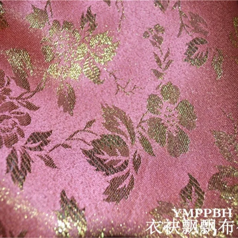 Classical deep peach pink satin woven gold lustrous silk jacquard fashion fabric suit cheongsam dress
Classical deep peach pink satin woven gold lustrous silk jacquard fashion fabric suit cheongsam dress