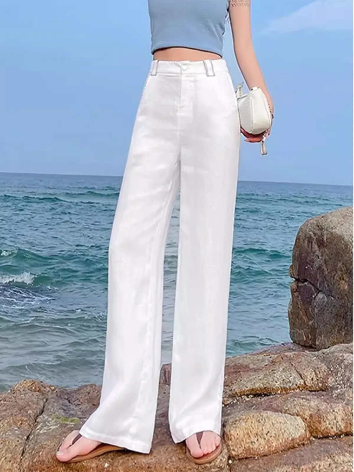 Linen Wide Leg Pants Women's Summer Casual Straight Thin High Waist Large Size Straight Tube Trousers
Linen Wide Leg Pants Women's Summer Casual Straight Thin High Waist Large Size Straight Tube Trousers