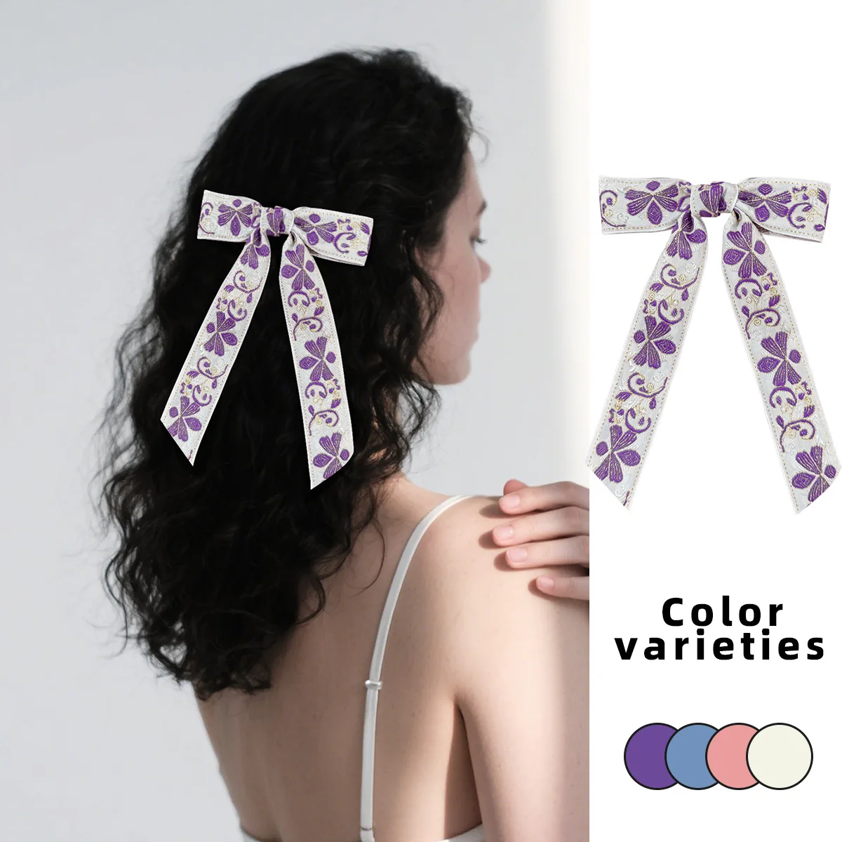 30pc Long Embroidered Ribbon Bowknot Hair Clips Tassel Bow Hairgrips for Women And Girls Party Bulk Headwear
30pc Long Embroidered Ribbon Bowknot Hair Clips Tassel Bow Hairgrips for Women And Girls Party Bulk Headwear