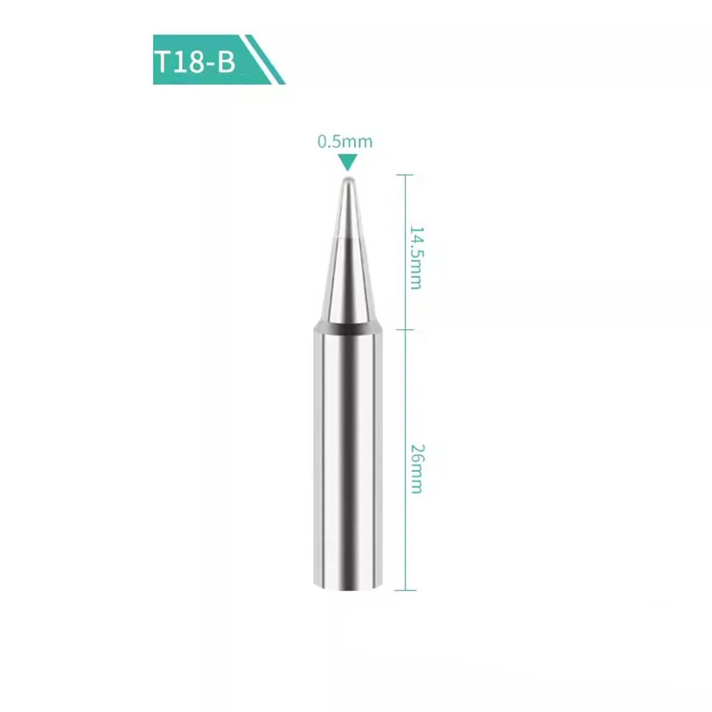 Lead-Free T18 Soldering Iron Tip Internal Heating Welding Tip T18-C05/C1/CF1/CF15 Pointed U-Shaped FX888D Soldering Tip
Lead-Free T18 Soldering Iron Tip Internal Heating Welding Tip T18-C05/C1/CF1/CF15 Pointed U-Shaped FX888D Soldering Tip