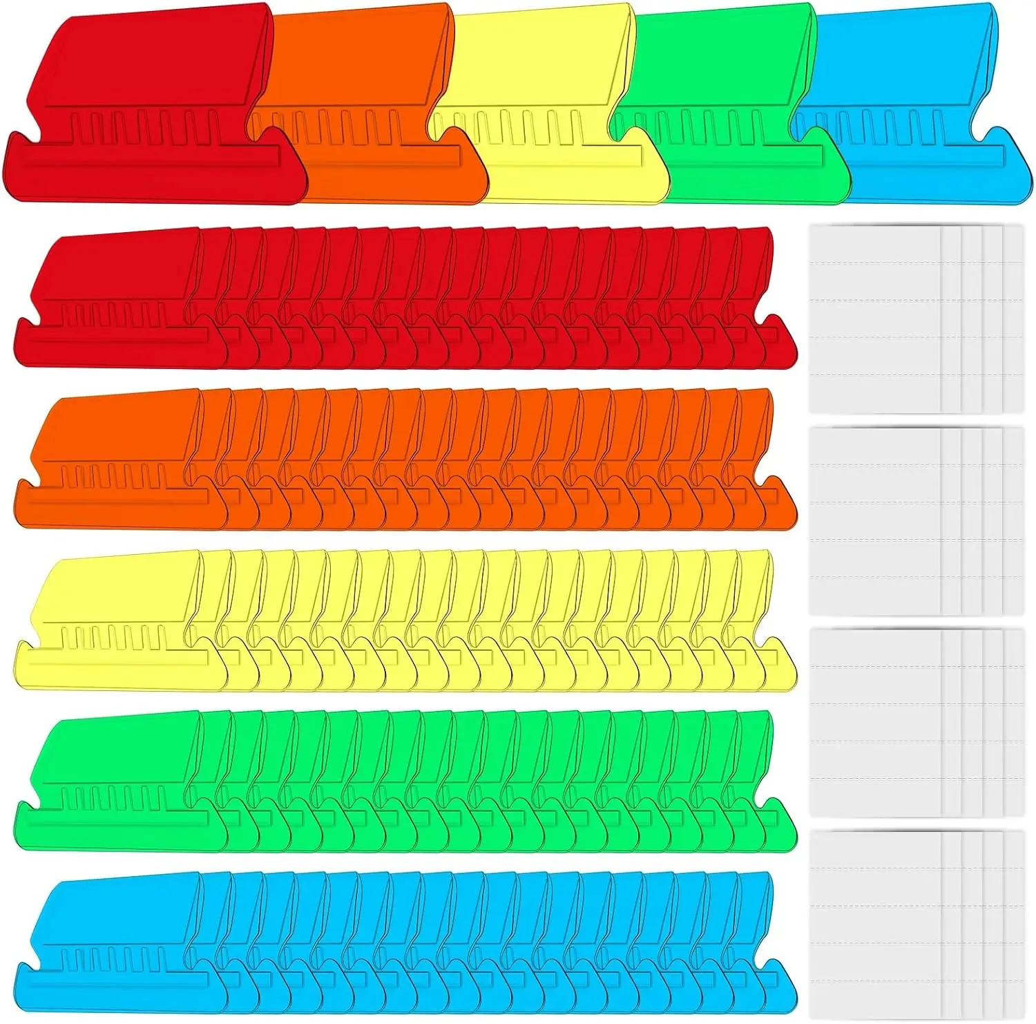 100 Sets Hanging File Folder Tabs with Inserts, 2" Multicolor Plastic Labels for Office Organization
100 Sets Hanging File Folder Tabs with Inserts, 2" Multicolor Plastic Labels for Office Organization