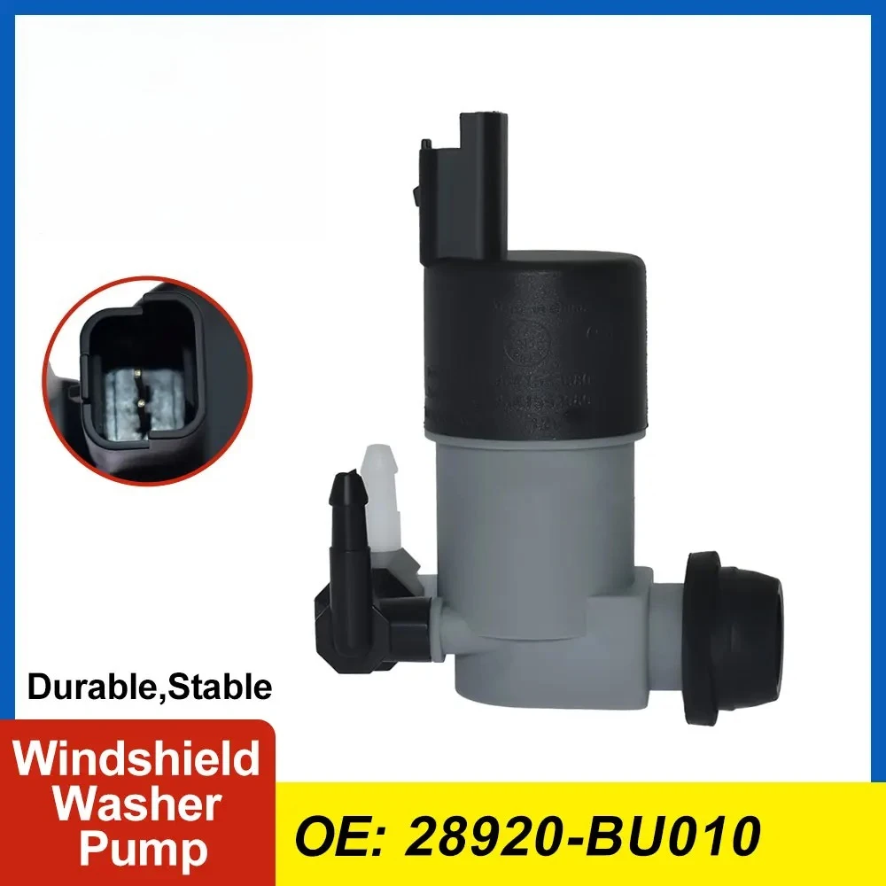 28920-BU010 Windshield Washer Pump for Nissan Qashqai J10 2007-2013 Dualis 28920BU010 Wiper Water Cleaning Spray Motor Pump
28920-BU010 Windshield Washer Pump for Nissan Qashqai J10 2007-2013 Dualis 28920BU010 Wiper Water Cleaning Spray Motor Pump