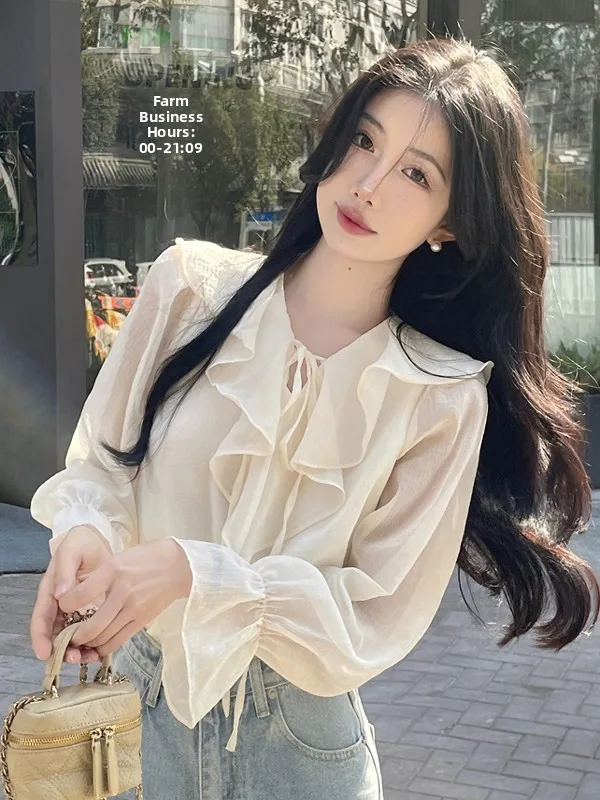 Spring Summer Design Sensation Small Audience Long Sleeve Shirt Gentle Versatile Women's Sweet Style Polyester Fabric Breathable
Spring Summer Design Sensation Small Audience Long Sleeve Shirt Gentle Versatile Women's Sweet Style Polyester Fabric Breathable