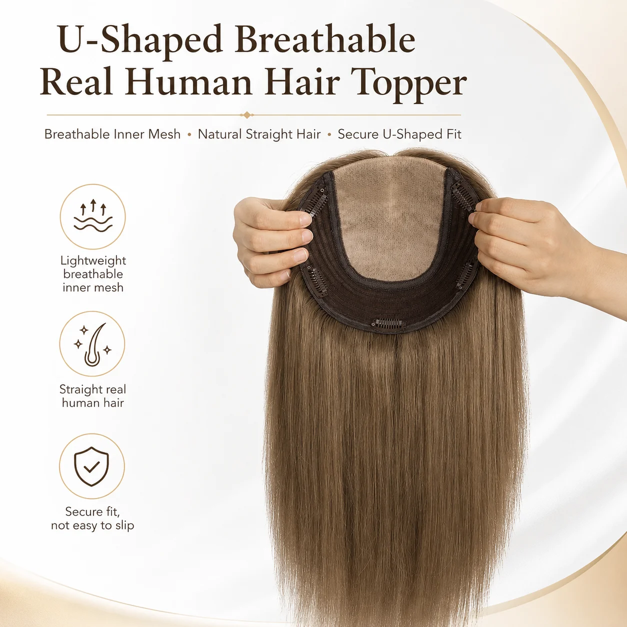 TUW29 Silk Base Human Hair Topper for Women Hair Pieces Solution for Thinning Hair Natural Looking Hair Toppers
TUW29 Silk Base Human Hair Topper for Women Hair Pieces Solution for Thinning Hair Natural Looking Hair Toppers