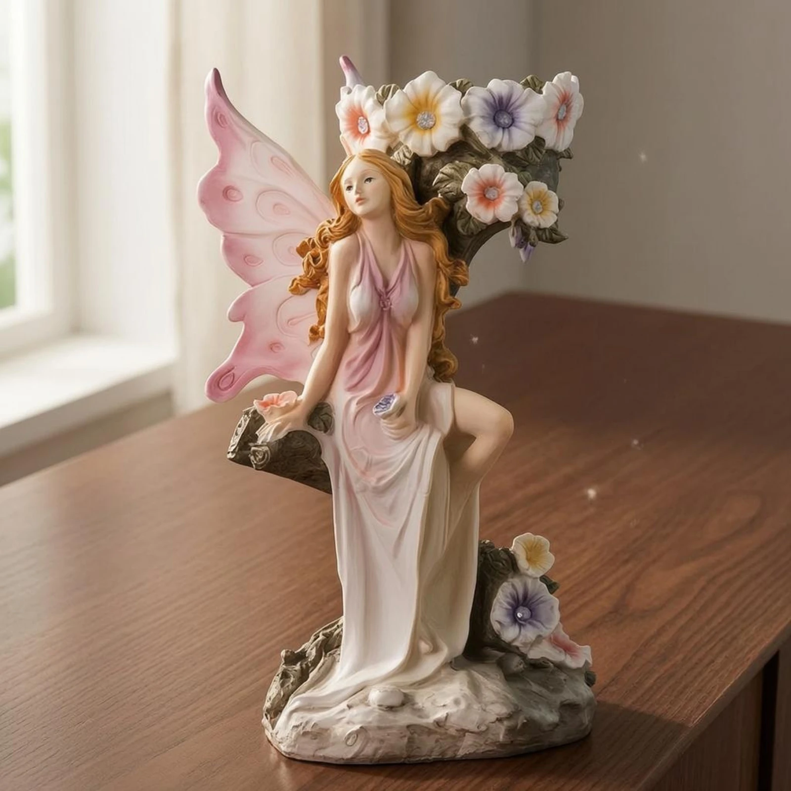 Fairy Vase Ornament Multicolor Seated Fairy Statue Decorative Detailed
Fairy Vase Ornament Multicolor Seated Fairy Statue Decorative Detailed
