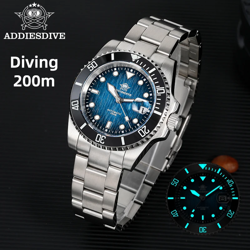 ADDIESDIVE Men's Automatic Mechanical Watches Sapphire Super Luminous Waterproof Ceramic Bezel Stainless Steel Luxury Man Watch
ADDIESDIVE Men's Automatic Mechanical Watches Sapphire Super Luminous Waterproof Ceramic Bezel Stainless Steel Luxury Man Watch