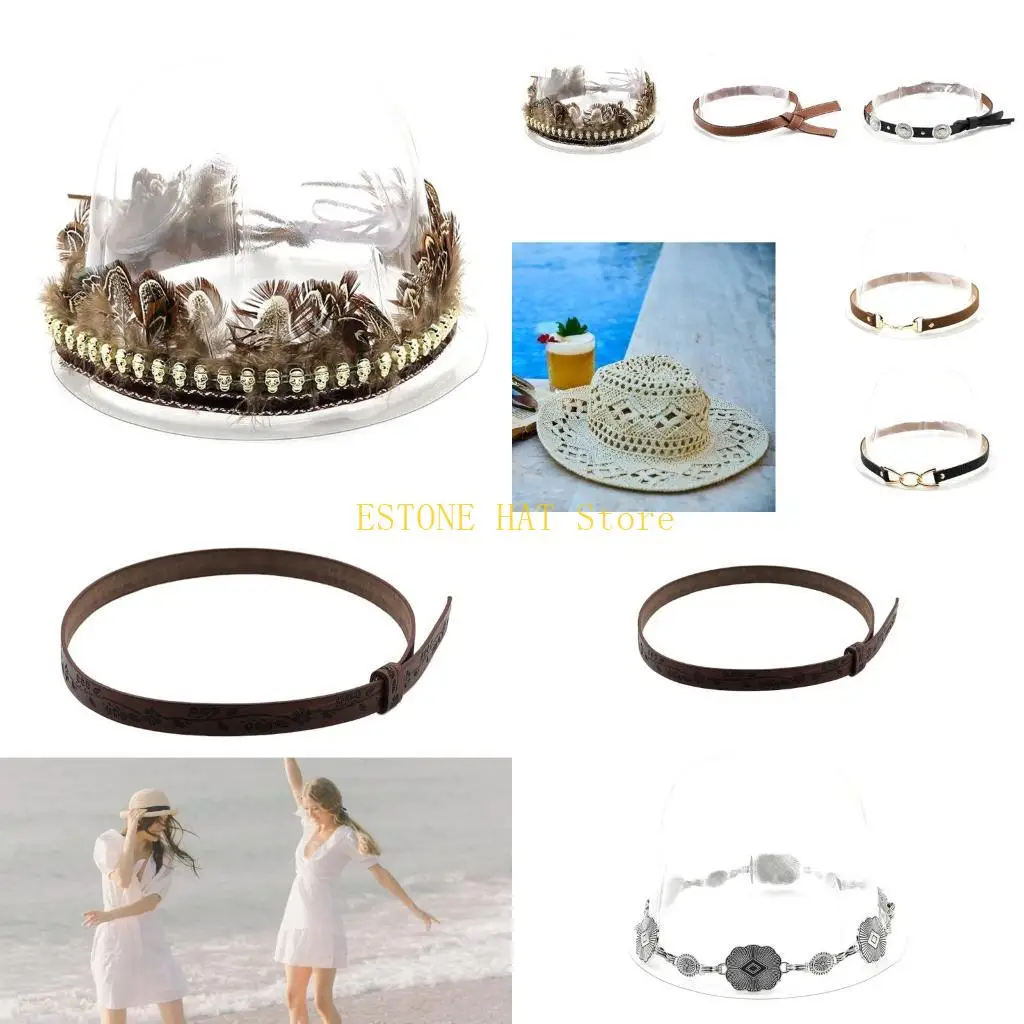 49MF кожаные ленты для шляп для мужчин, ленты для ковбойских шляп, ремни для западных шляп для шляпы Fedora, группа
49MF кожаные ленты для шляп для мужчин, ленты для ковбойских шляп, ремни для западных шляп для шляпы Fedora, группа