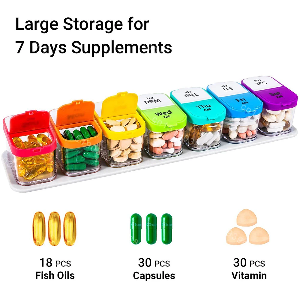 Pill Box Weekly 7 Days Pill Cases Travel Home Medicine Box Storage Box Pill Organizer Large Capacity Seal Pill Container
Pill Box Weekly 7 Days Pill Cases Travel Home Medicine Box Storage Box Pill Organizer Large Capacity Seal Pill Container