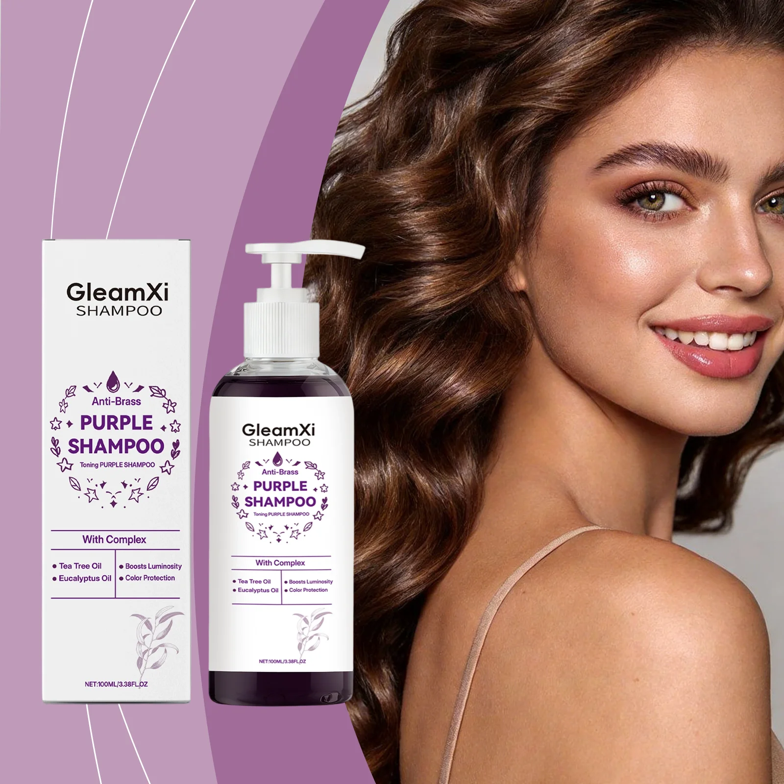 Фиолетовый смягчающий шампунь 100 мл, нежное очищение, освежение и увлажнение, придает блеск, помогает улучшить укладку волос, ежедневный уход за волосами
Фиолетовый смягчающий шампунь 100 мл, нежное очищение, освежение и увлажнение, придает блеск, помогает улучшить укладку волос, ежедневный уход за волосами