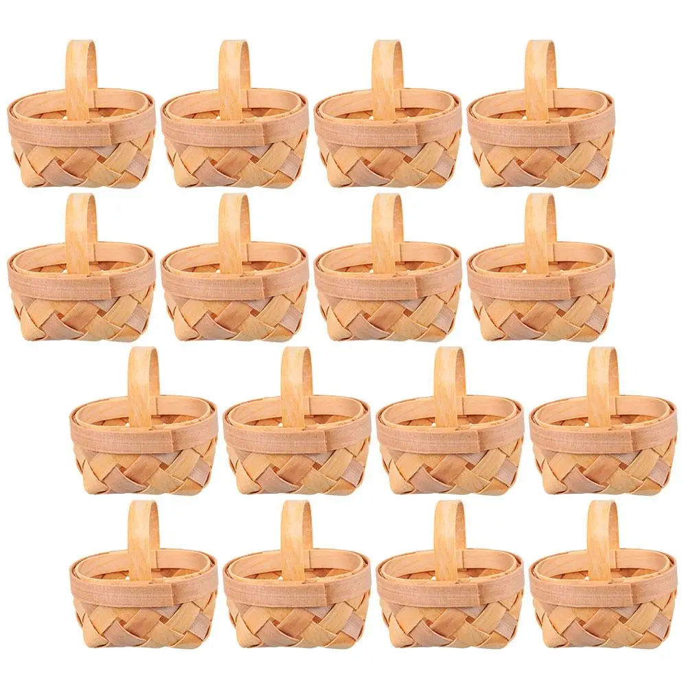 16 Pcs Mini Wooden Woven Baskets 6 5x5x3 5cm Storage Portable Reusable Party Favor Wedding Basket Candy Packaging Box Household
16 Pcs Mini Wooden Woven Baskets 6 5x5x3 5cm Storage Portable Reusable Party Favor Wedding Basket Candy Packaging Box Household