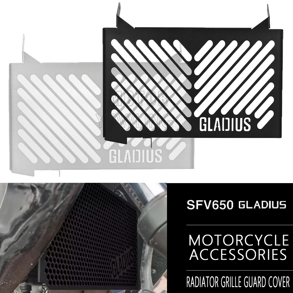 For Suzuki SFV 650 SFV650 Gladius 2009 2010 2011 2012 2013 2014 2015 2016 Motorcycle Radiator Guard Cover Protector Grill parts 
For Suzuki SFV 650 SFV650 Gladius 2009 2010 2011 2012 2013 2014 2015 2016 Motorcycle Radiator Guard Cover Protector Grill parts