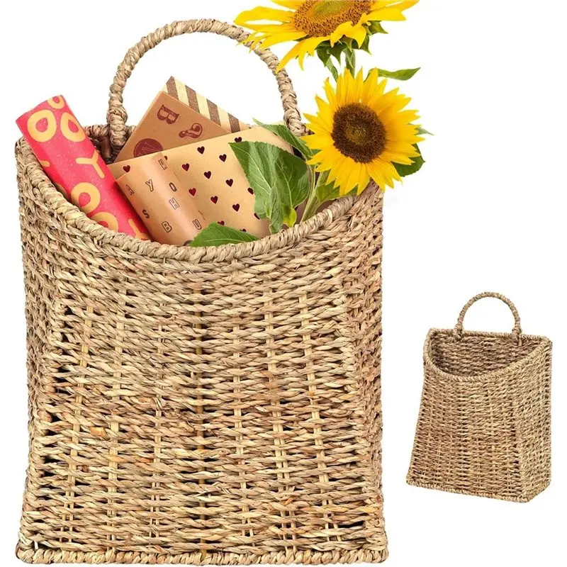 BMBY-Woven Hanging Seagrass Baskets, Hanging Wall Wicker Basket, Handmade Organizer Baskets,For Shelves, Walls, Doors, Garden
BMBY-Woven Hanging Seagrass Baskets, Hanging Wall Wicker Basket, Handmade Organizer Baskets,For Shelves, Walls, Doors, Garden