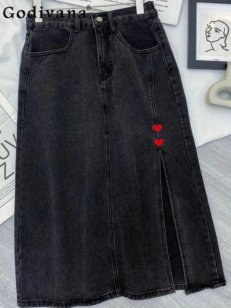 Большой размер 2XL-6XL в форме сердца, сексуальная элегантная джинсовая юбка с разрезом для отдыха, новые летние черные модные универсальные юбки с высокой талией для девочек 
Большой размер 2XL-6XL в форме сердца, сексуальная элегантная джинсовая юбка с разрезом для отдыха, новые летние черные модные универсальные юбки с высокой талией для девочек