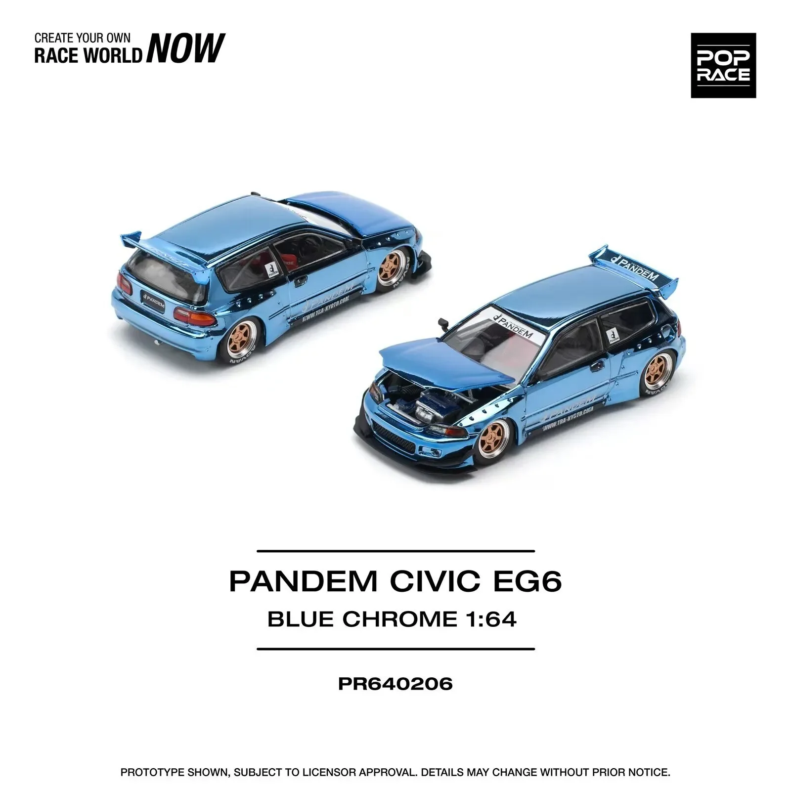 POP RACE 1:64 Pandem Civic EG6 MK5 Chrome Blue Diecast Diorama Car Model Toy
POP RACE 1:64 Pandem Civic EG6 MK5 Chrome Blue Diecast Diorama Car Model Toy
