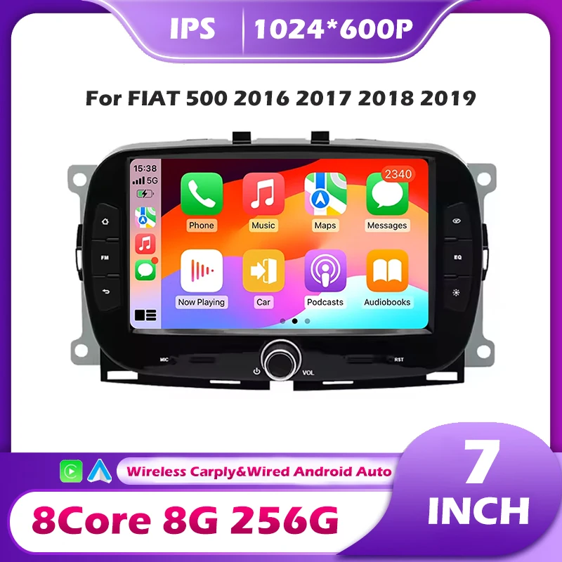 For FIAT 500 2016 2017 2018 2019 GPS Navigation Android Auto Carplay Multimedia Player 5G Wifi BT 360 Camera DSP NO 2DIN DVD
For FIAT 500 2016 2017 2018 2019 GPS Navigation Android Auto Carplay Multimedia Player 5G Wifi BT 360 Camera DSP NO 2DIN DVD