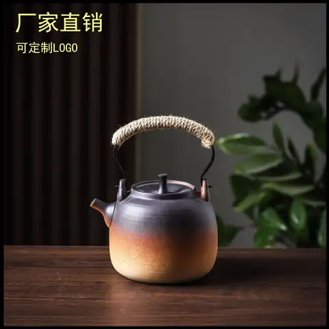 Large Tea kettle infuser Home Ceramic boil tea pot Heat-resistant ceramic tea pot set Gas Charcoal stove Chinese Kung fu teapot